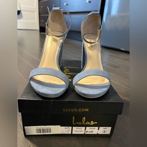 New - Blue sandals from Lulus.
